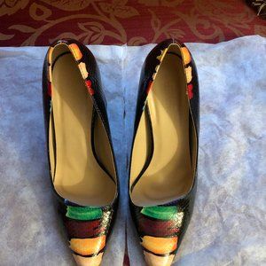 Colorblock Chunky Court Heels